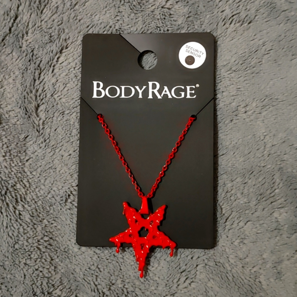 Blood dripped star necklace